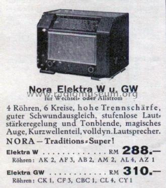 Elektra GW67; Nora; Berlin (ID = 2817382) Radio