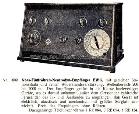 EW5; Nora, Aron, (ID = 2803025) Radio