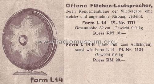 Flächen-Lautsprecher L14; Nora; Berlin (ID = 1590441) Speaker-P