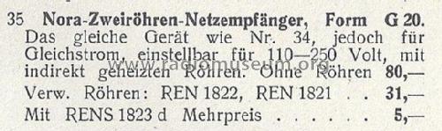 Form G20; Nora; Berlin (ID = 1924213) Radio