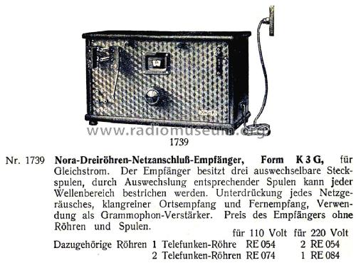 K3G; Nora, Aron, (ID = 2803210) Radio