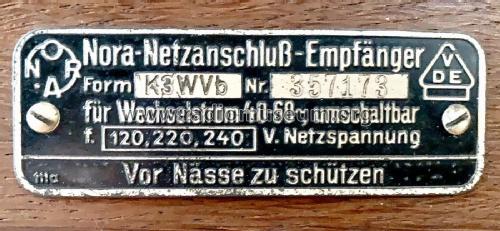 Kraftverstärker K3WVb ; Nora; Berlin (ID = 2491555) Radio