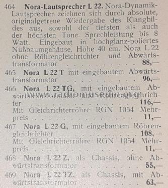 Lautsprecherchassis L22TZ; Nora, Aron, (ID = 3013954) Lautspr.-K