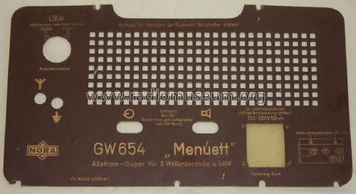 Menuett GW654; Nora; Berlin (ID = 2313080) Radio