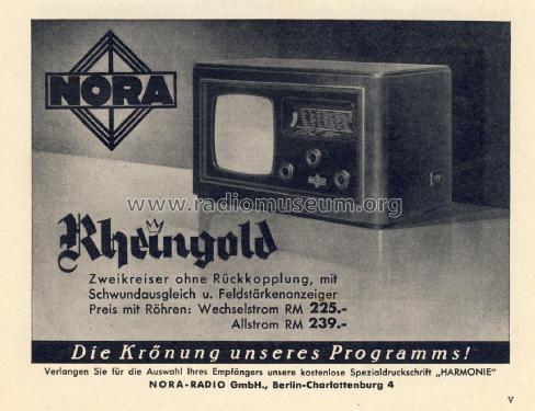 Rheingold W26; Nora, Aron, (ID = 2086501) Radio