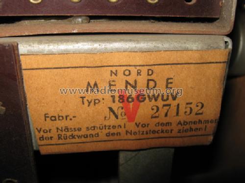 186GWUV; Nordmende, (ID = 713957) Radio