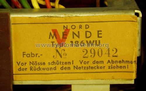 186-WU; Nordmende, (ID = 411222) Radio