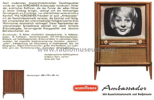 Ambassador Ch= L13/LL13; Nordmende, (ID = 2012007) Televisore