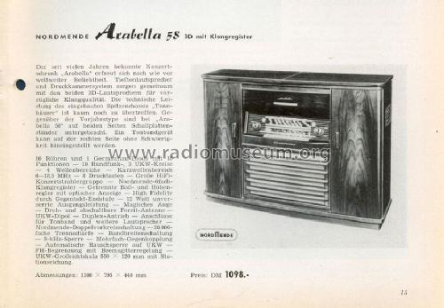 Arabella 58 3D Ch= 5714; Nordmende, (ID = 683338) Radio