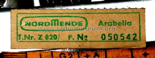 Arabella-Stereo Z820 Ch= 2/633; Nordmende, (ID = 813534) Radio