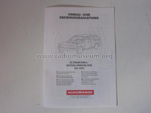 Autoalarm-Anlage CA 1000 Nr. 279.982; Nordmende, (ID = 2263088) Diverses