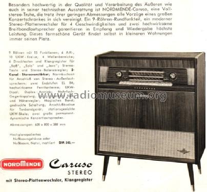 Caruso-Stereo Ch= 1/616; Nordmende, (ID = 306144) Radio