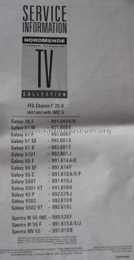 Farbfernseh Chassis mit IMC5 bedienung Ch= F20-9 & IMC5 = Thomson IKC2; Nordmende, (ID = 1759984) Televisore