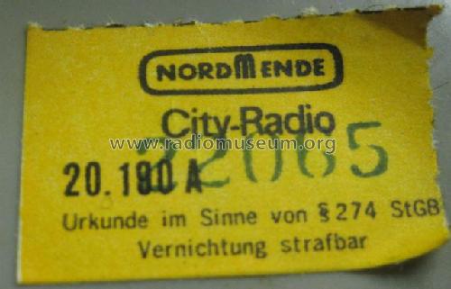 City Radio 970.190 A; Nordmende, (ID = 940230) Radio