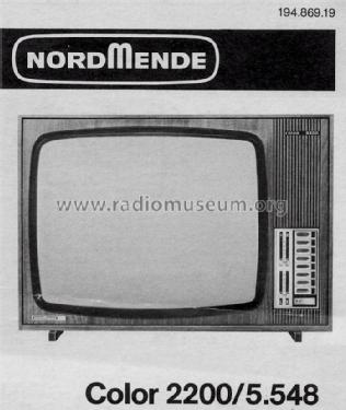 Color 2200 5.548; Nordmende, (ID = 792147) Televisión