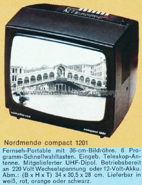 Compact 1201; Nordmende, (ID = 1287589) Television