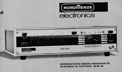 Digital - Voltmeter DIVO 3354; Nordmende, (ID = 1709718) Equipment