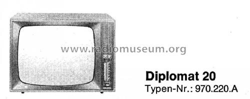 Diplomat 20 970.220.A Ch= Uni 17; Nordmende, (ID = 937245) Television