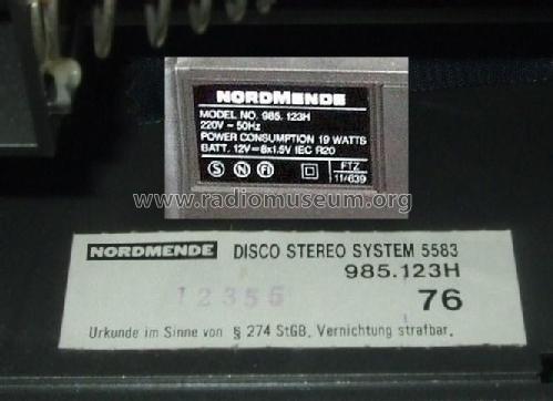 Disco Stereo-System 5583 985.123H; Nordmende, (ID = 1802562) Radio