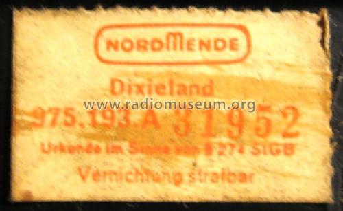 Dixieland 5.193A 975.193A; Nordmende, (ID = 478052) Radio