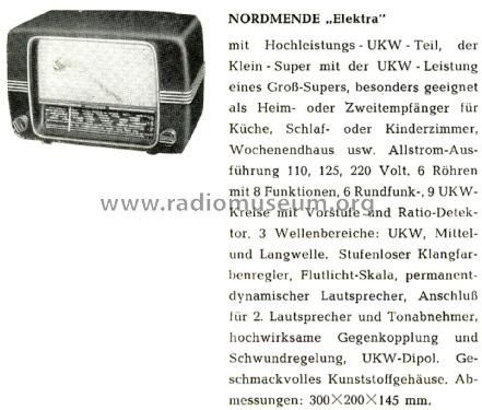 Elektra Ch= 5210; Nordmende, (ID = 2801571) Radio