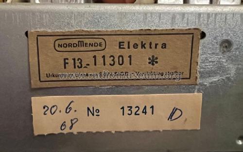 Elektra F13 Ch= 5/613 865.613.00; Nordmende, (ID = 2906920) Radio
