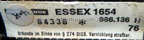 Essex 1654 986.136 H 76; Nordmende, (ID = 710551) Radio