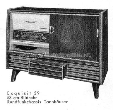 Exquisit 59 859.732.00 Ch= L59 + Rfk. Ch= 59/632; Nordmende, (ID = 274941) TV-Radio