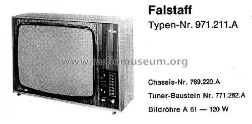 Falstaff 971.211.A Ch= Uni 19-A; Nordmende, (ID = 926520) Television
