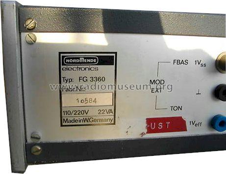 Farbgenerator FG 3360; Nordmende, (ID = 837202) Equipment