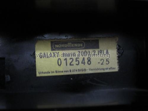 Galaxy mesa 7000 / 2.191A Ch= 772.191.A; Nordmende, (ID = 1956218) Radio