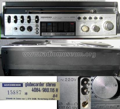 Globecorder Stereo 4084 0.116 H ; Nordmende, (ID = 971908) Radio