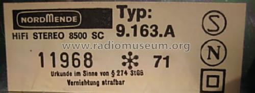 Philharmonic HiFi Stereo 8500 SC 9.163.A; Nordmende, (ID = 1094241) Radio