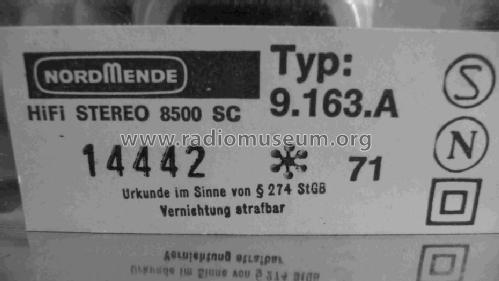 Philharmonic HiFi Stereo 8500 SC 9.163.A; Nordmende, (ID = 735605) Radio