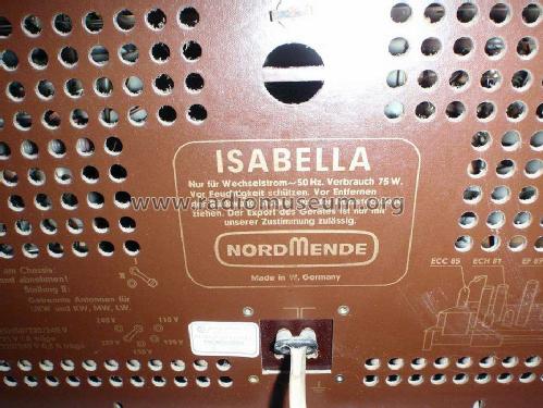 Isabella-Stereo Ch= 2/633; Nordmende, (ID = 1006573) Radio