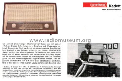 Kadett F12 Ch= 4/612; Nordmende, (ID = 2456138) Radio