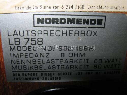 LB758 - 982.198H; Nordmende, (ID = 779991) Speaker-P