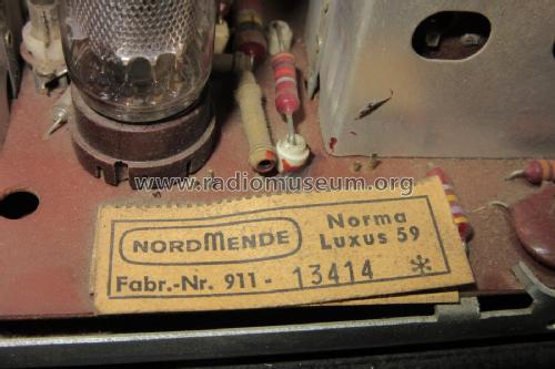 Norma Luxus 59 Ch= 59/610; Nordmende, (ID = 1970732) Radio