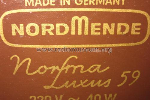 Norma Luxus 59 Ch= 59/610; Nordmende, (ID = 1970737) Radio