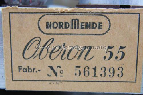 Oberon 55 Ch= 400/401; Nordmende, (ID = 1170270) Radio