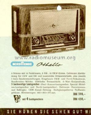 Othello 55/3DR Ch= 4060; Nordmende, (ID = 595823) Radio
