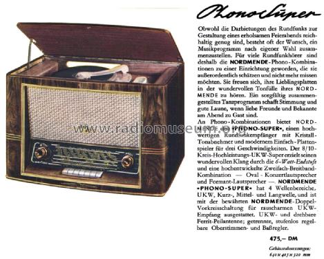 Phono-Super Ch= 308/8; Nordmende, (ID = 2200809) Radio