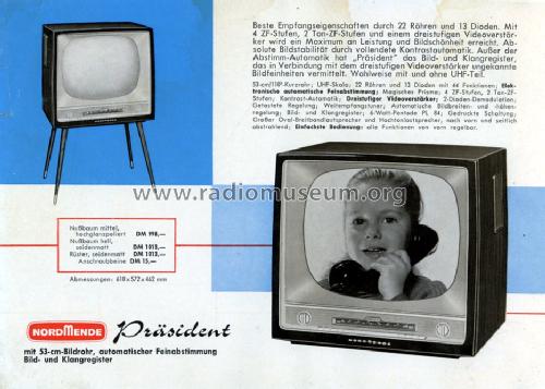 Präsident 60 Ch= L10; Nordmende, (ID = 1402540) Television