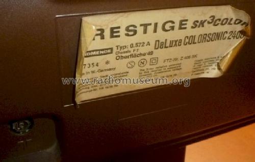 Prestige SK³Color DeLuxe Colorsonic 2400 - Typ: 0.572 A - Ch= F7 Oberfläche 49; Nordmende, (ID = 1372791) Fernseh-E