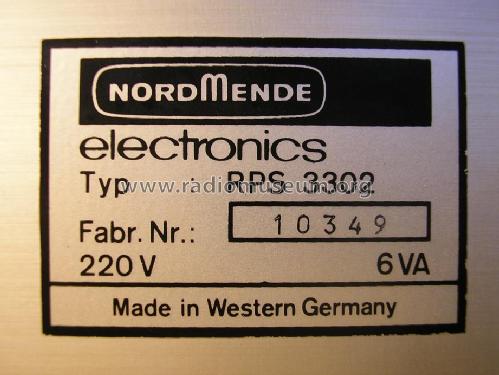 Rundfunkprüfsender RPS3302; Nordmende, (ID = 1367572) Equipment