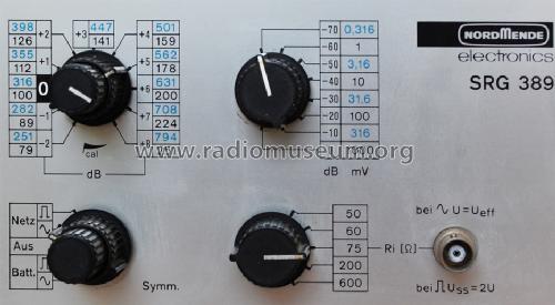 Sinus-Rechteck-Generator SRG389; Nordmende, (ID = 1666129) Ausrüstung