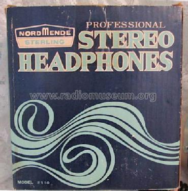 Sterling Professional Stereo Headphones 110; Nordmende, (ID = 1345501) Parlante