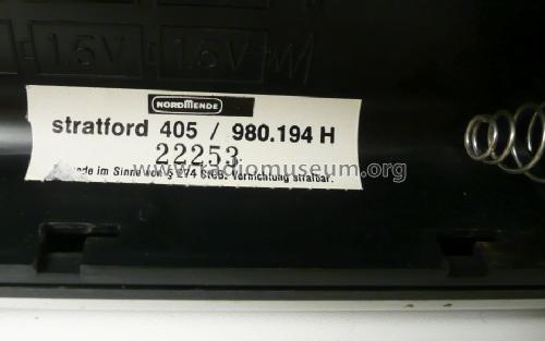 Stratford 405 0.194H Ch= 980.194H; Nordmende, (ID = 802504) Radio