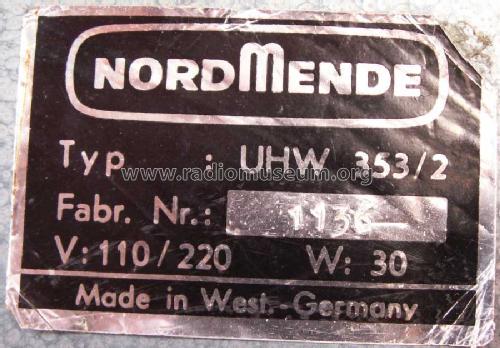 UHF-Wobbler UHW 353/2; Nordmende, (ID = 1516354) Equipment