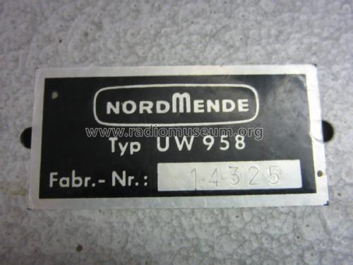 Universal-Wobbler UW958; Nordmende, (ID = 2357776) Equipment